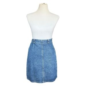 BONGO Vintage 80s Denim Blue Mini Skirt Size 7